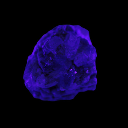 Clear Topaz crystals on matrix from Pakistan 98ct 19.5g in UV light - Rocks and Things Store