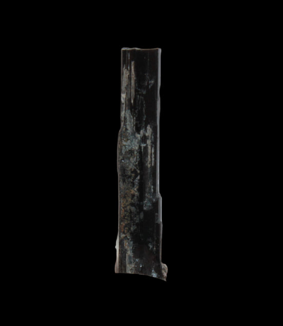 Small long Rainbow Black Tourmaline  crystal 25mm 6.2ct 1.2g in sunlight - Rocks and Things Store