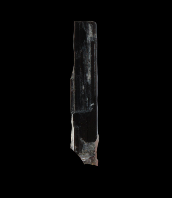 Small long Rainbow Black Tourmaline  crystal 25mm 6.2ct 1.2g in sunlight - Rocks and Things Store