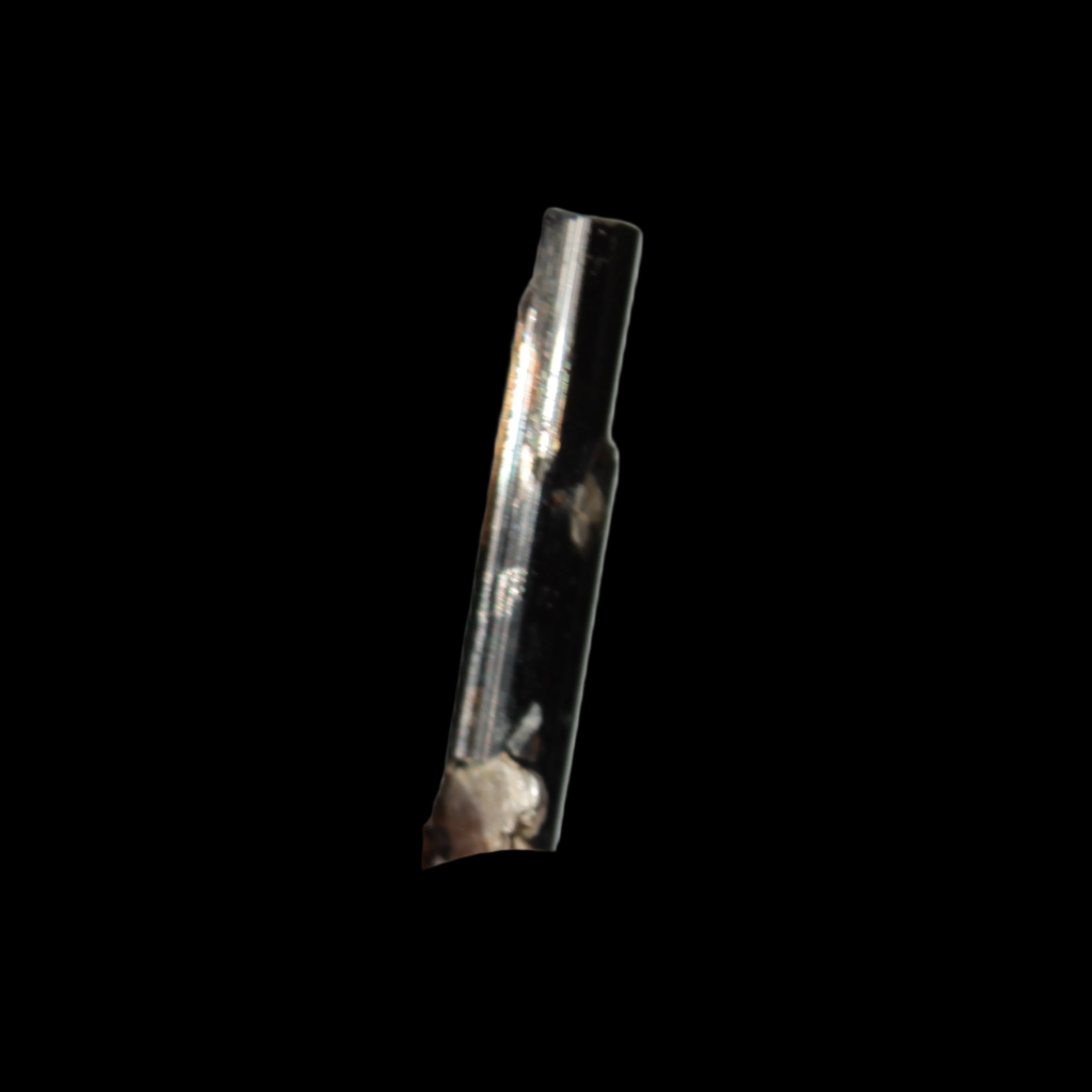 Small long Rainbow Black Tourmaline  crystal 25mm 6.2ct 1.2g in sunlight - Rocks and Things Store