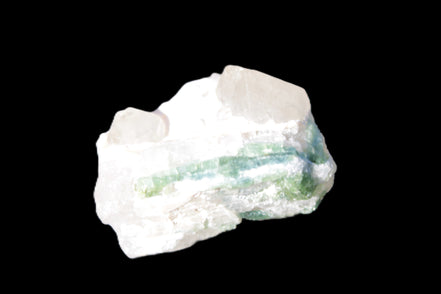 Clear Topaz crystals on matrix with Twinned Clear & Green Tourmaline 44.6ct 8.9g Rocks and Things