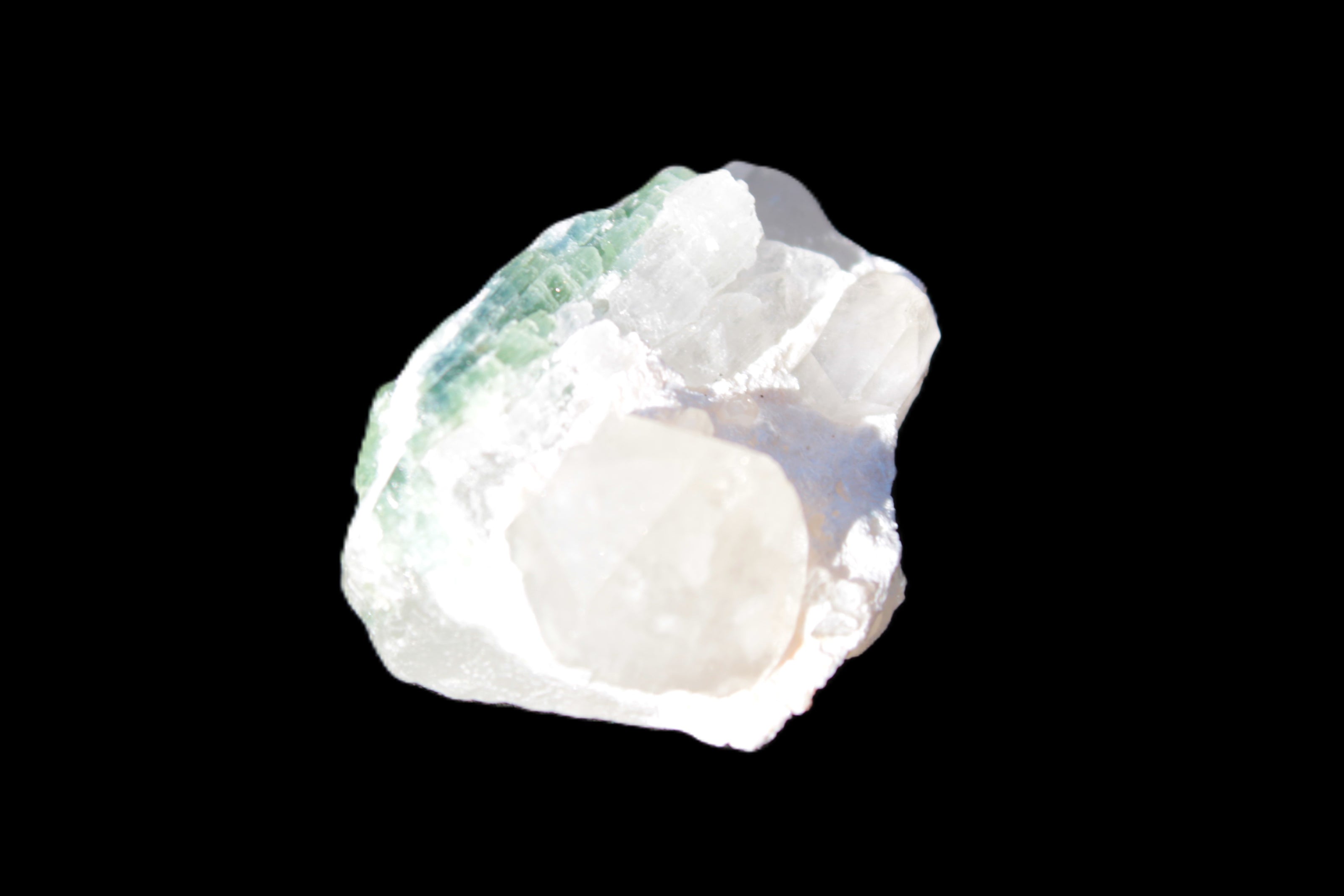 Clear Topaz crystals on matrix with Twinned Clear & Green Tourmaline 44.6ct 8.9g Rocks and Things