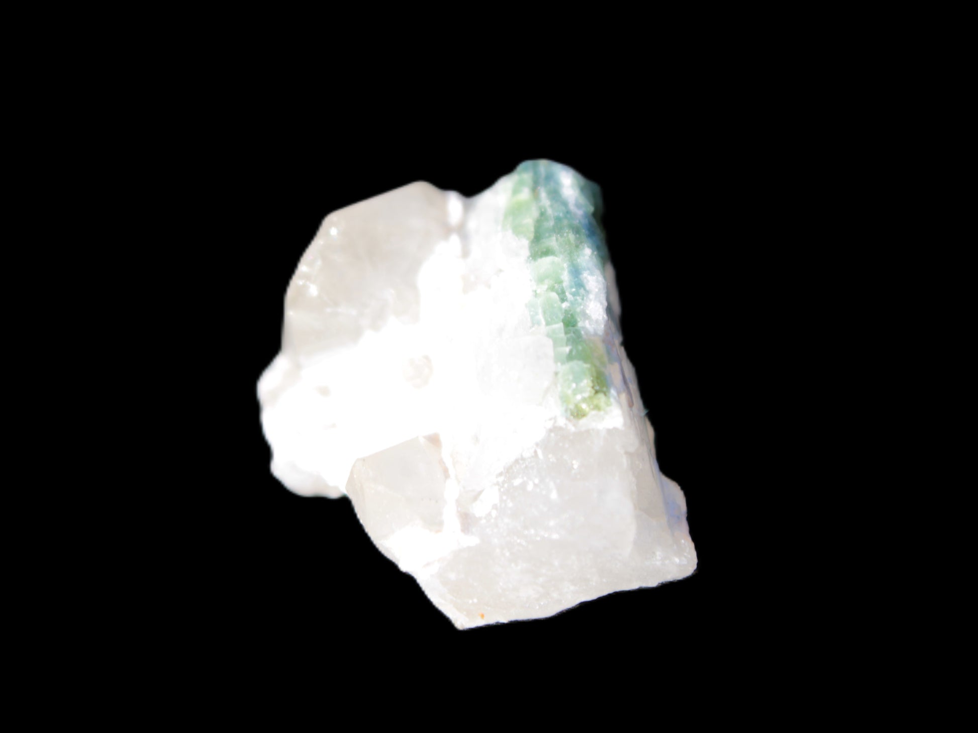 Clear Topaz crystals on matrix with Twinned Clear & Green Tourmaline 44.6ct 8.9g Rocks and Things