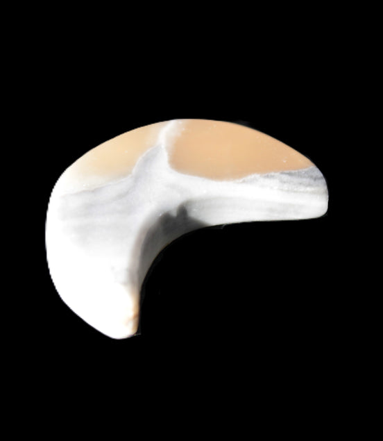 Banded Honey Calcite Cresent Moon 25-30mm 6.9-8.3g Rocks and Things