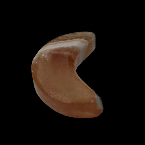 Banded Honey Calcite Crescent Moon 30mm 8.8-10.4g in sunshine - Rocks and Things Store