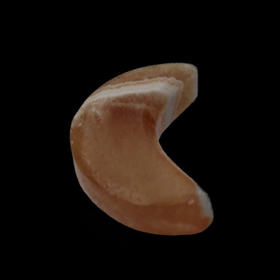 Banded Honey Calcite Crescent Moon 30mm 8.8-10.4g in sunshine - Rocks and Things Store