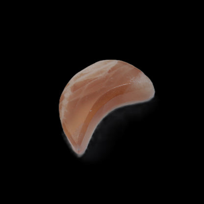 Banded Honey Calcite Crescent Moon 30mm 8.8-10.4g Rocks and Things