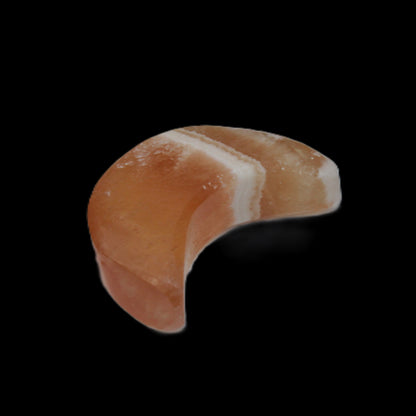 Banded Honey Calcite Crescent Moon 30mm 8.8-10.4g Rocks and Things