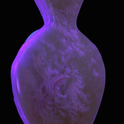 Afghan Jade hand-carved pineapple 130*90*15mm 228g in UV light - Rocks and Things Store