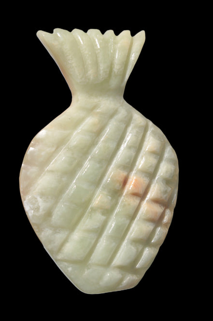 Afghan Jade hand-carved pineapple 130*90*15mm 228g in sunshine - Rocks and Things Store