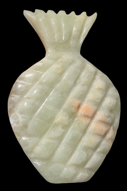 Afghan Jade hand-carved pineapple 130*90*15mm 228g in sunshine - Rocks and Things Store
