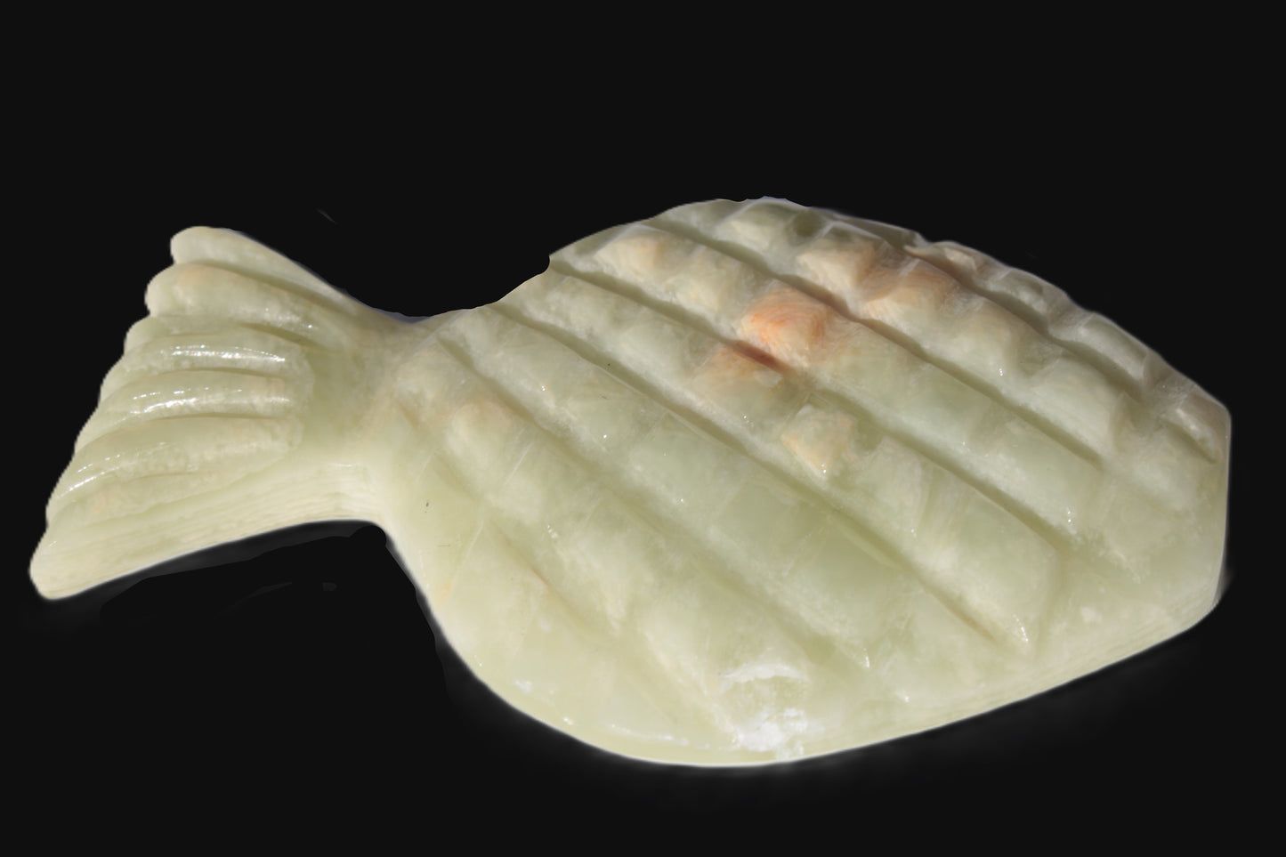 Afghan Jade hand-carved Fish 130*90*15mm 228g Rocks and Things