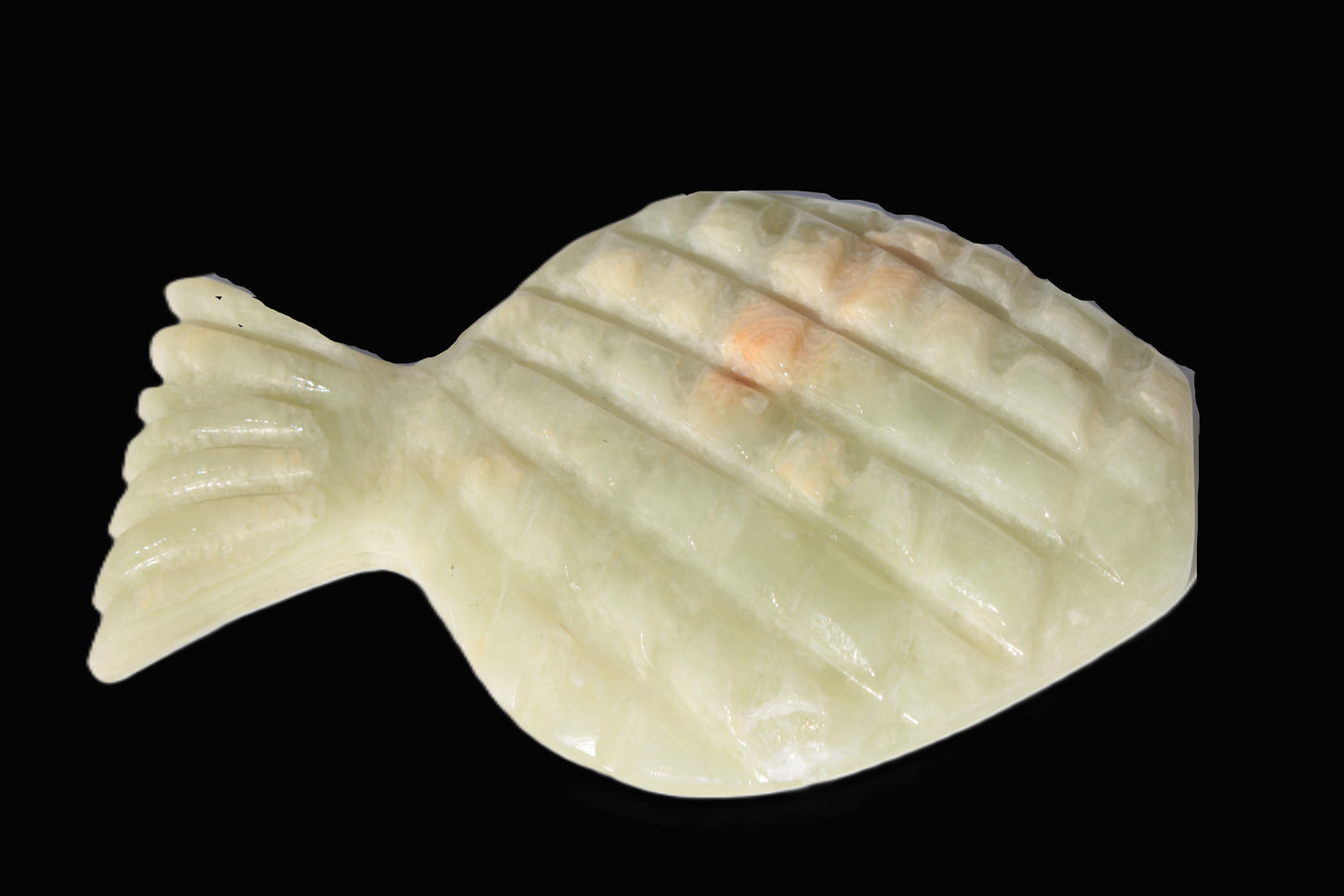 Afghan Jade hand-carved Fish 130*90*15mm 228g Rocks and Things