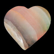 Heart hand-carved in dyed Calcite from Pakistan 72*68*16mm 126.6g in sunlight - Rocks and Things Store