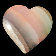 Heart hand-carved in dyed Calcite from Pakistan 72*68*16mm 126.6g in sunlight - Rocks and Things Store