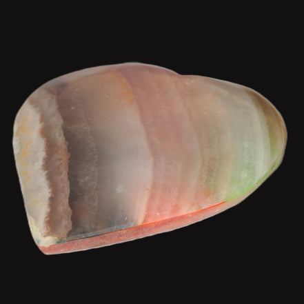 Heart hand-carved in dyed Calcite from Pakistan 72*68*16mm 126.6g Rocks and Things