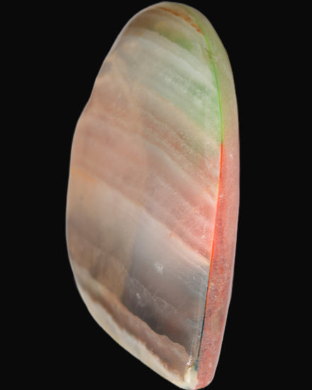 Heart hand-carved in dyed Calcite from Pakistan 72*68*16mm 126.6g in sunlight - Rocks and Things Store