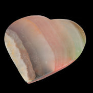 Heart hand-carved in dyed Calcite from Pakistan 72*68*16mm 126.6g in sunlight - Rocks and Things Store