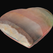 Heart hand-carved in dyed Calcite from Pakistan 72*68*16mm 126.6g in sunlight - Rocks and Things Store