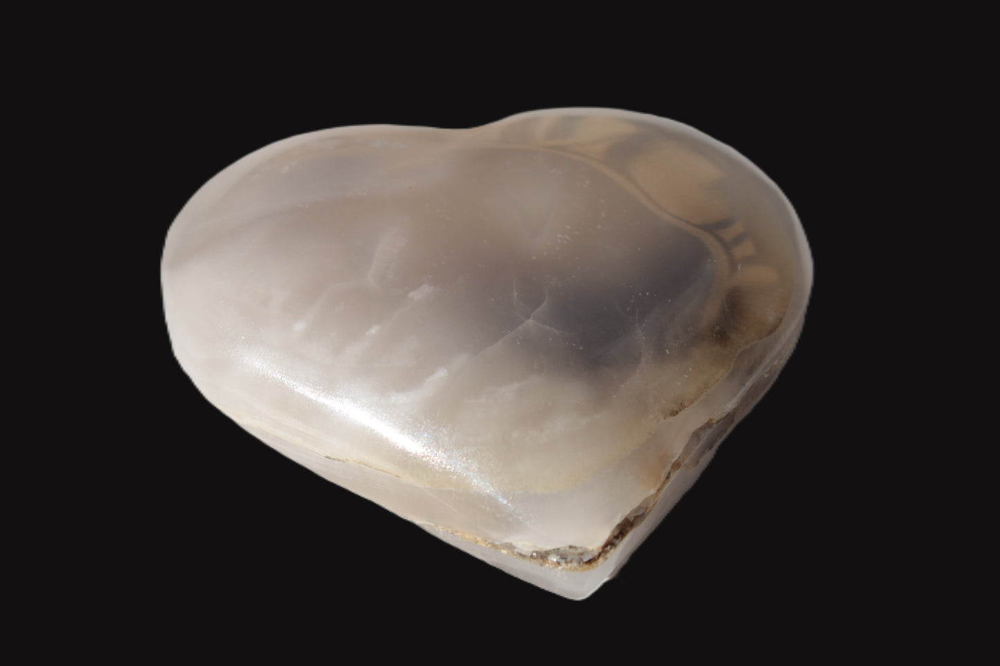 Mangano Calcite hand-carved heart 67-94mm  129-274g Rocks and Things