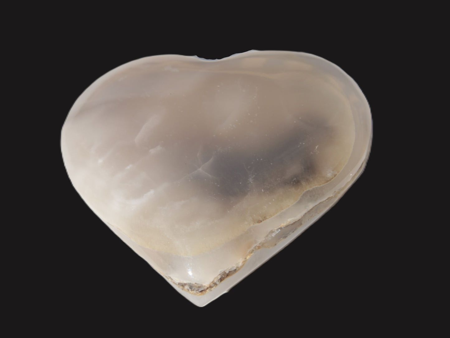 Mangano Calcite hand-carved heart 67-94mm  129-274g Rocks and Things