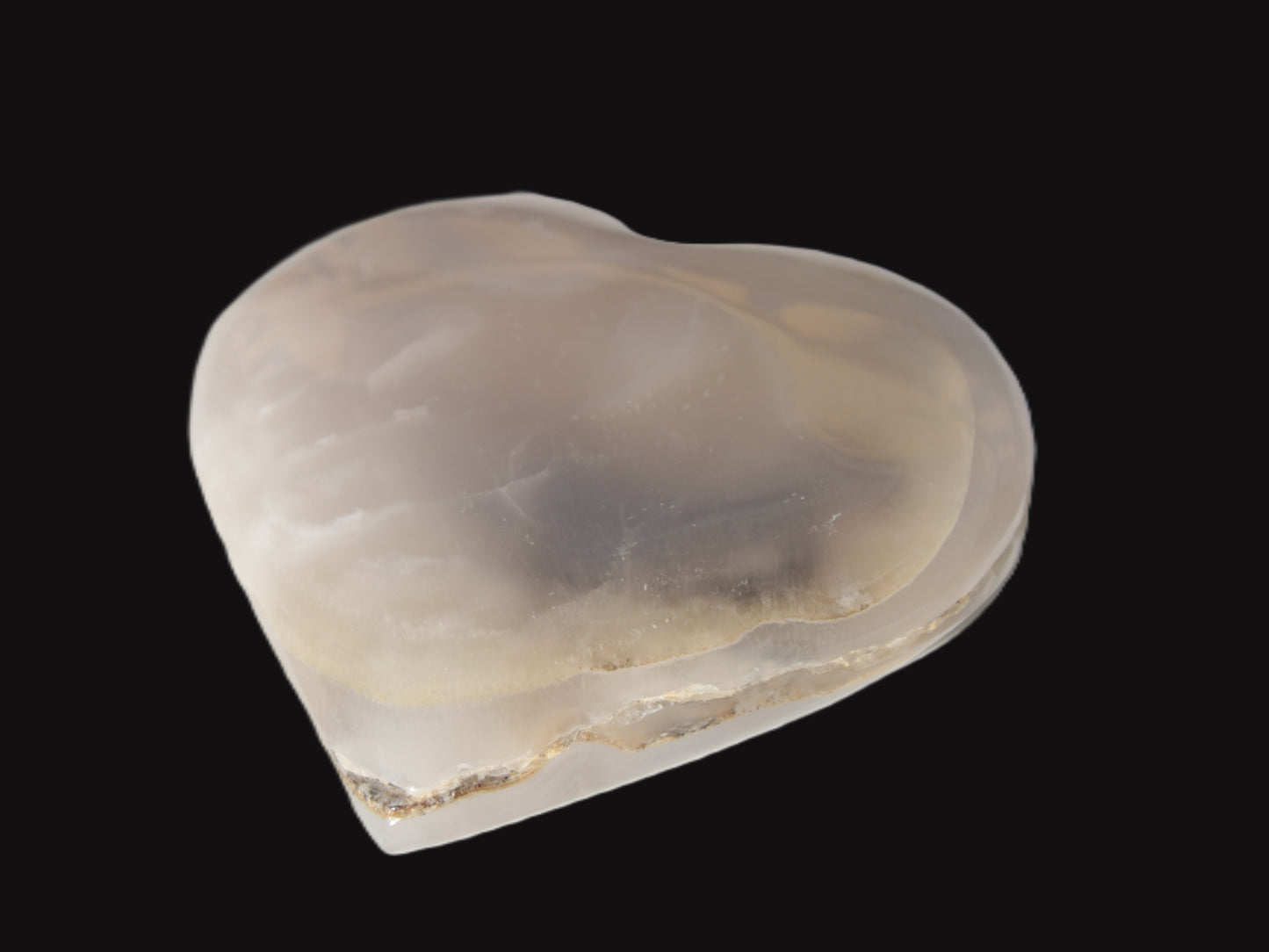 Mangano Calcite hand-carved heart 67-94mm  129-274g Rocks and Things