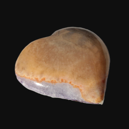 Calcite dyed heart 59*62*19mm 105.5g   in sunlight - Rocks and Things Store