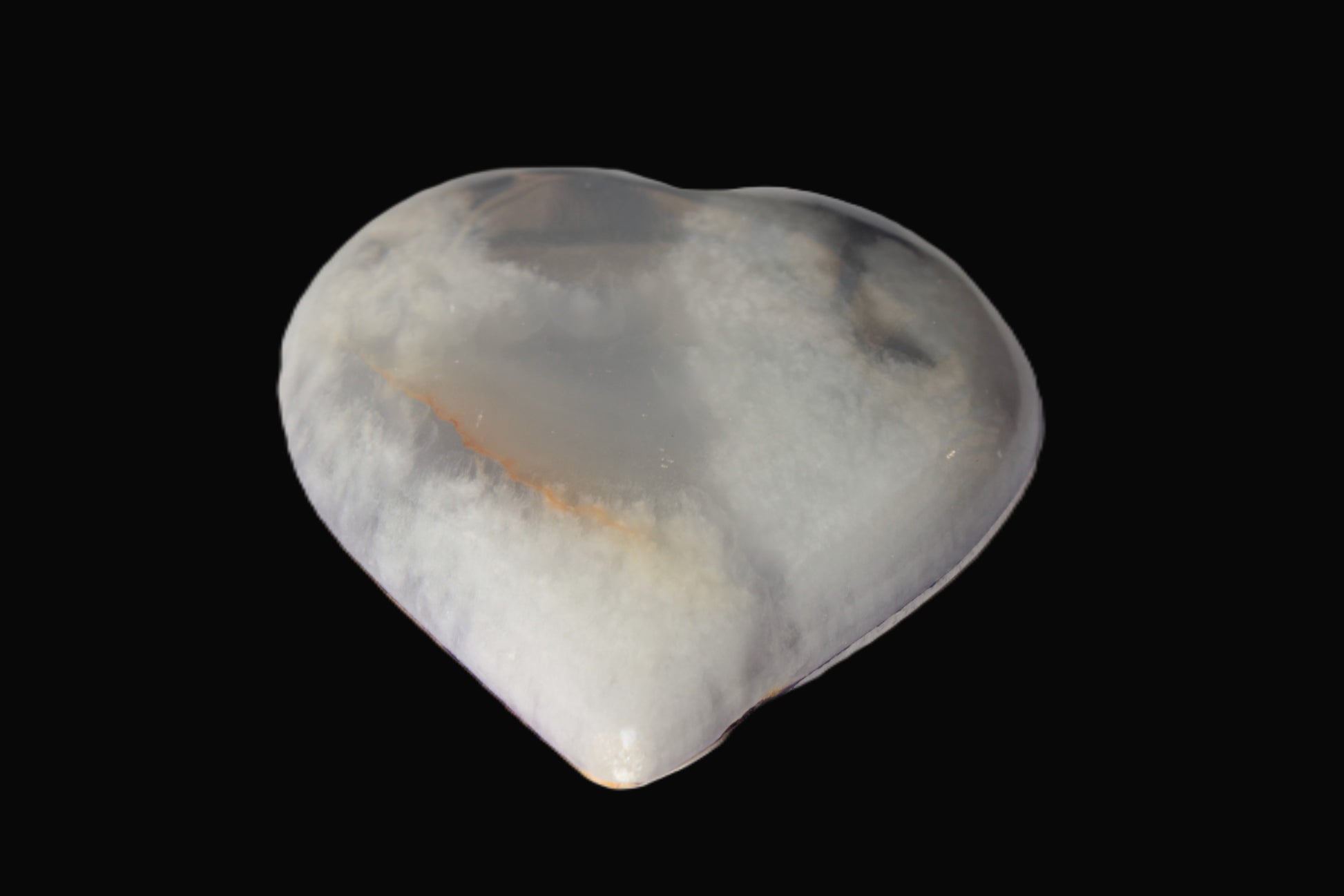 Calcite dyed heart 59*62*19mm 105.5g Rocks and Things