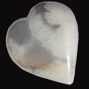 Calcite dyed heart 59*62*19mm 105.5g   in sunlight - Rocks and Things Store