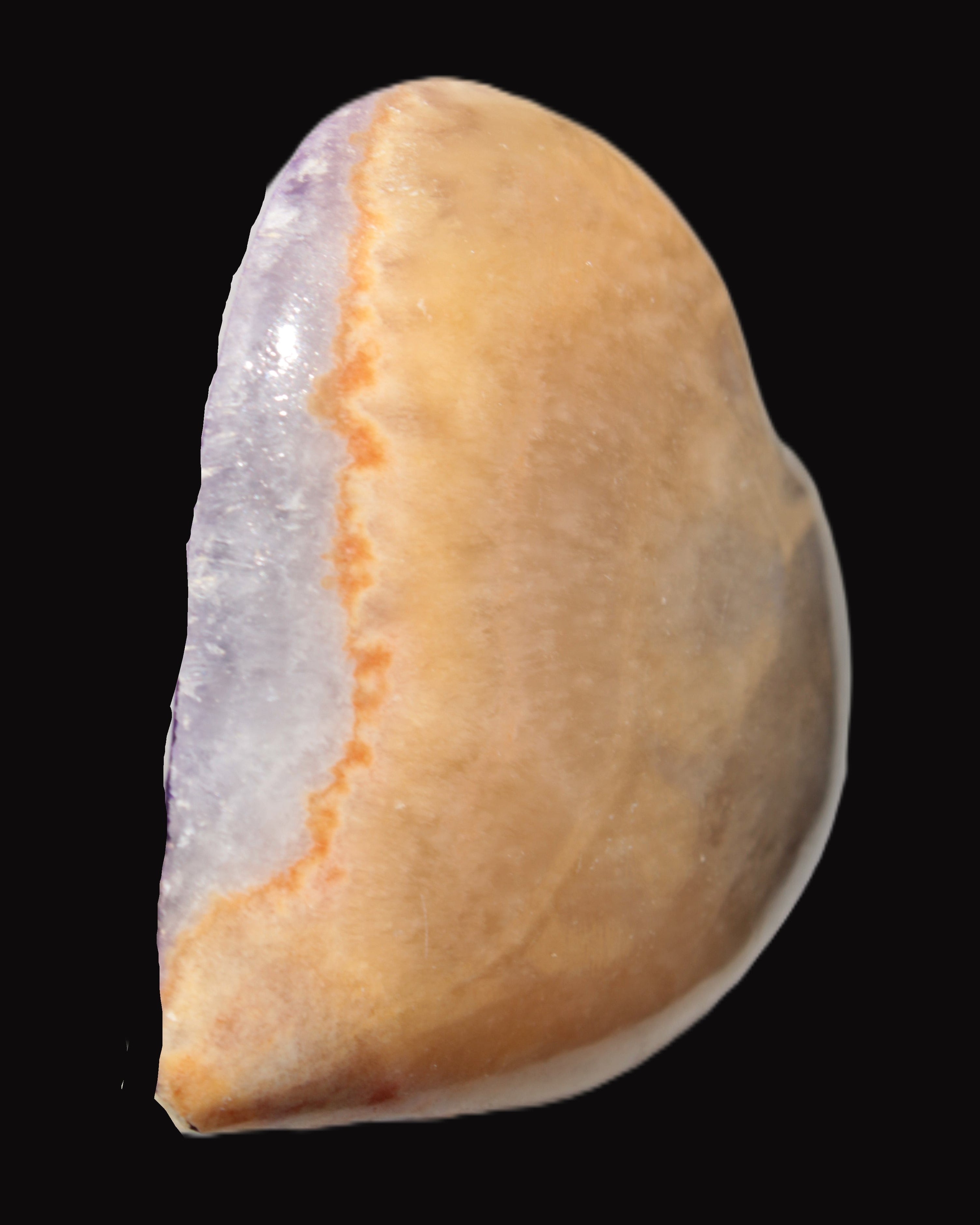 Calcite dyed heart 59*62*19mm 105.5g   in sunlight - Rocks and Things Store