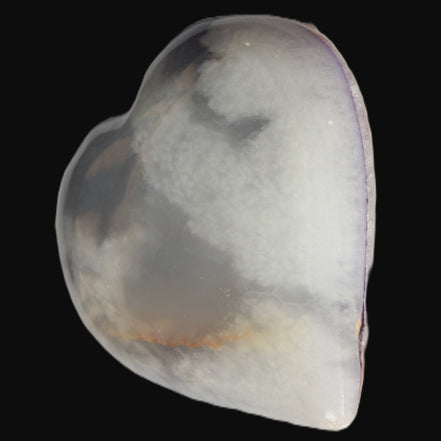 Calcite dyed heart 59*62*19mm 105.5g   in sunlight - Rocks and Things Store