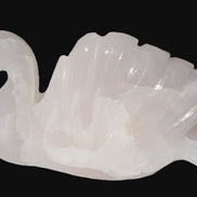Mangano Calcite hand-carved Swan 140*82*32mm 511g Rocks and Things
