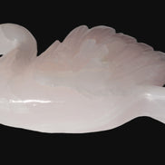 Mangano Calcite hand-carved Swan 140*82*32mm 511g Rocks and Things