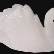 Mangano Calcite hand-carved Swan 140*82*32mm 511g Rocks and Things