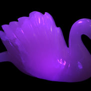 Mangano Calcite hand-carved Swan 140*82*32mm 511g Rocks and Things