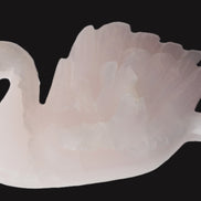 Mangano Calcite hand-carved Swan 140*82*32mm 511g Rocks and Things