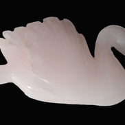 Mangano Calcite hand-carved Swan 140*82*32mm 511g Rocks and Things