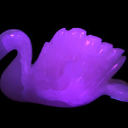 Mangano Calcite hand-carved Swan 140*82*32mm 511g Rocks and Things