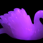 Mangano Calcite hand-carved Swan 140*82*32mm 511g Rocks and Things