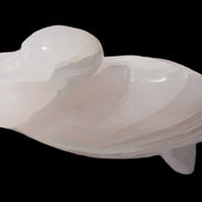Mangano Calcite hand-carved Swan 140*82*32mm 511g Rocks and Things
