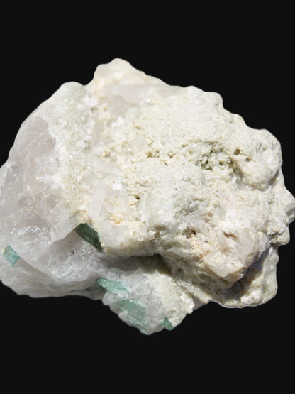 Green Tourmaline cluster in Calcite matrix from Afghanistan 57mm 97g Rocks and Things