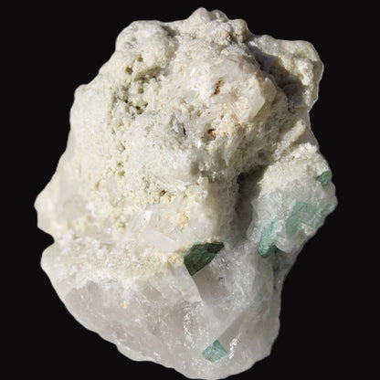 Green Tourmaline cluster in Calcite matrix from Afghanistan 57mm 97g Rocks and Things