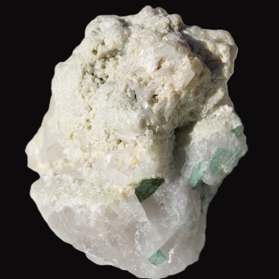 Green Tourmaline cluster in Calcite matrix from Afghanistan 57mm 97g Rocks and Things