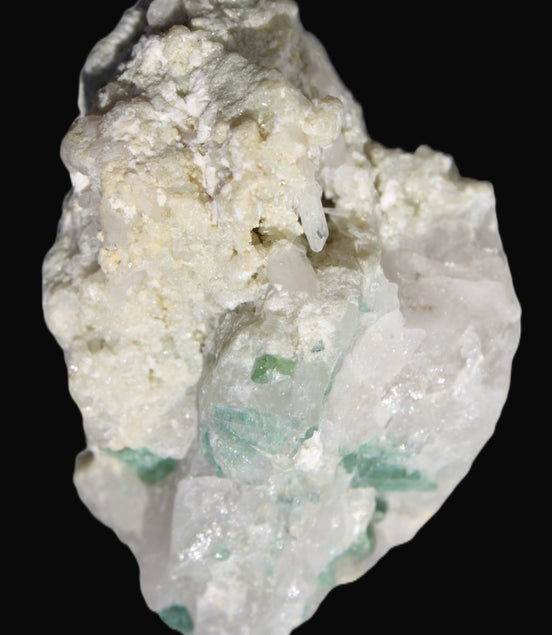 Green Tourmaline cluster in Calcite matrix from Afghanistan 57mm 97g Rocks and Things
