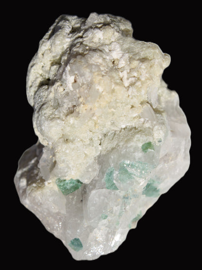 Green Tourmaline cluster in Calcite matrix from Afghanistan 57mm 97g Rocks and Things