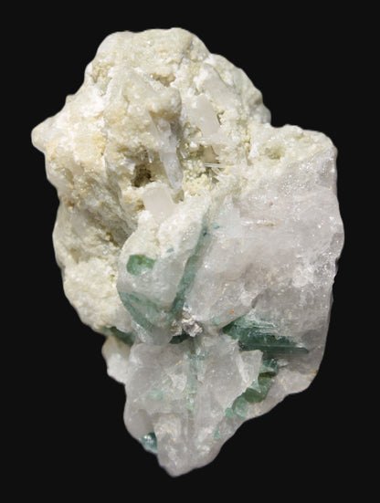 Green Tourmaline cluster in Calcite matrix from Afghanistan 57mm 97g Rocks and Things