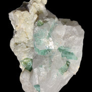 Green Tourmaline cluster in Calcite matrix from Afghanistan 57mm 97g Rocks and Things