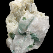 Green Tourmaline cluster in Calcite matrix from Afghanistan 57mm 97g Rocks and Things