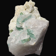 Green Tourmaline cluster in Calcite matrix from Afghanistan 57mm 97g Rocks and Things