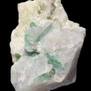 Green Tourmaline cluster in Calcite matrix from Afghanistan 57mm 97g Rocks and Things